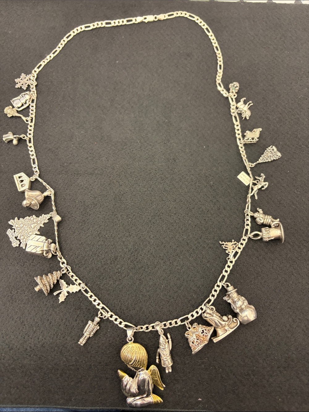 Sterling Silver Holiday Charm Necklace